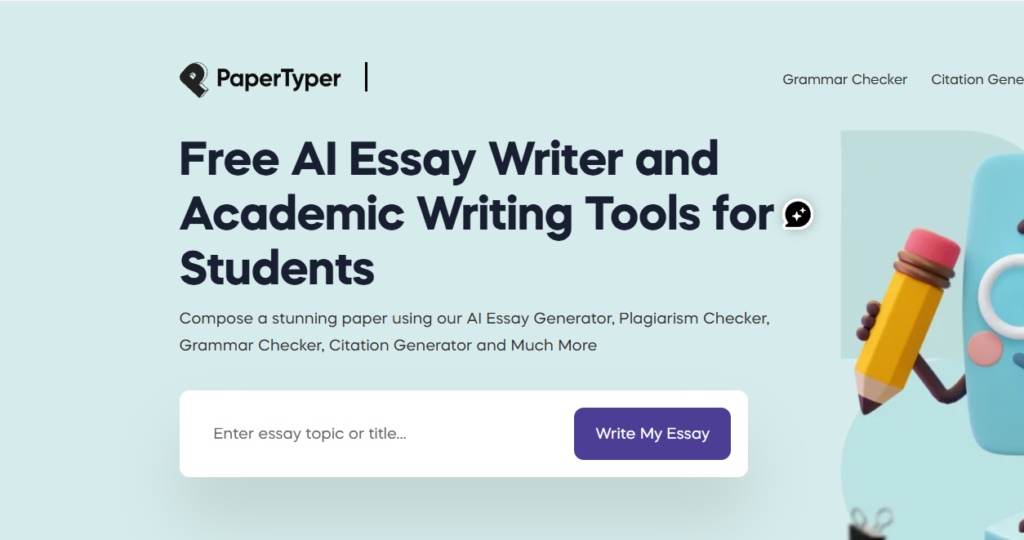PAPERTYPING AI WRITING APPS