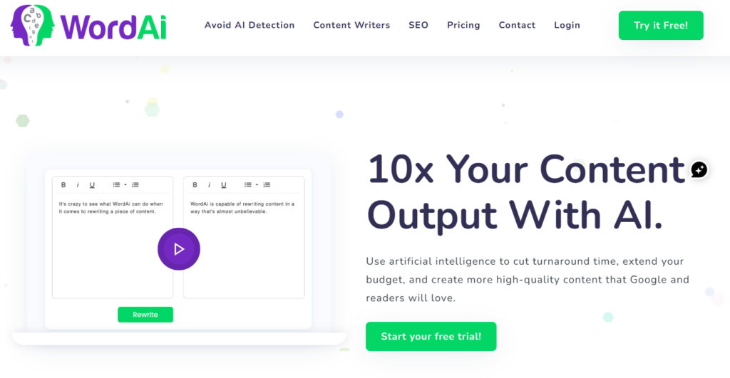 WORD AI WRITING APPS