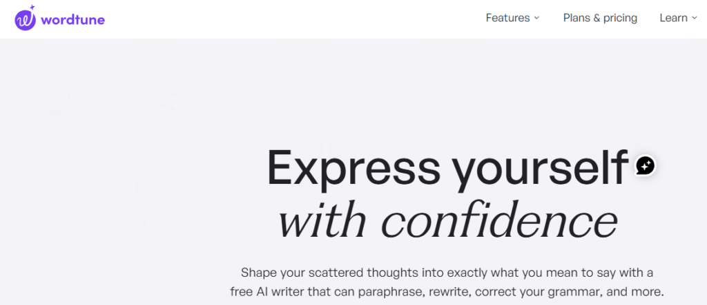 WORDTUNE AI WRITING APPS