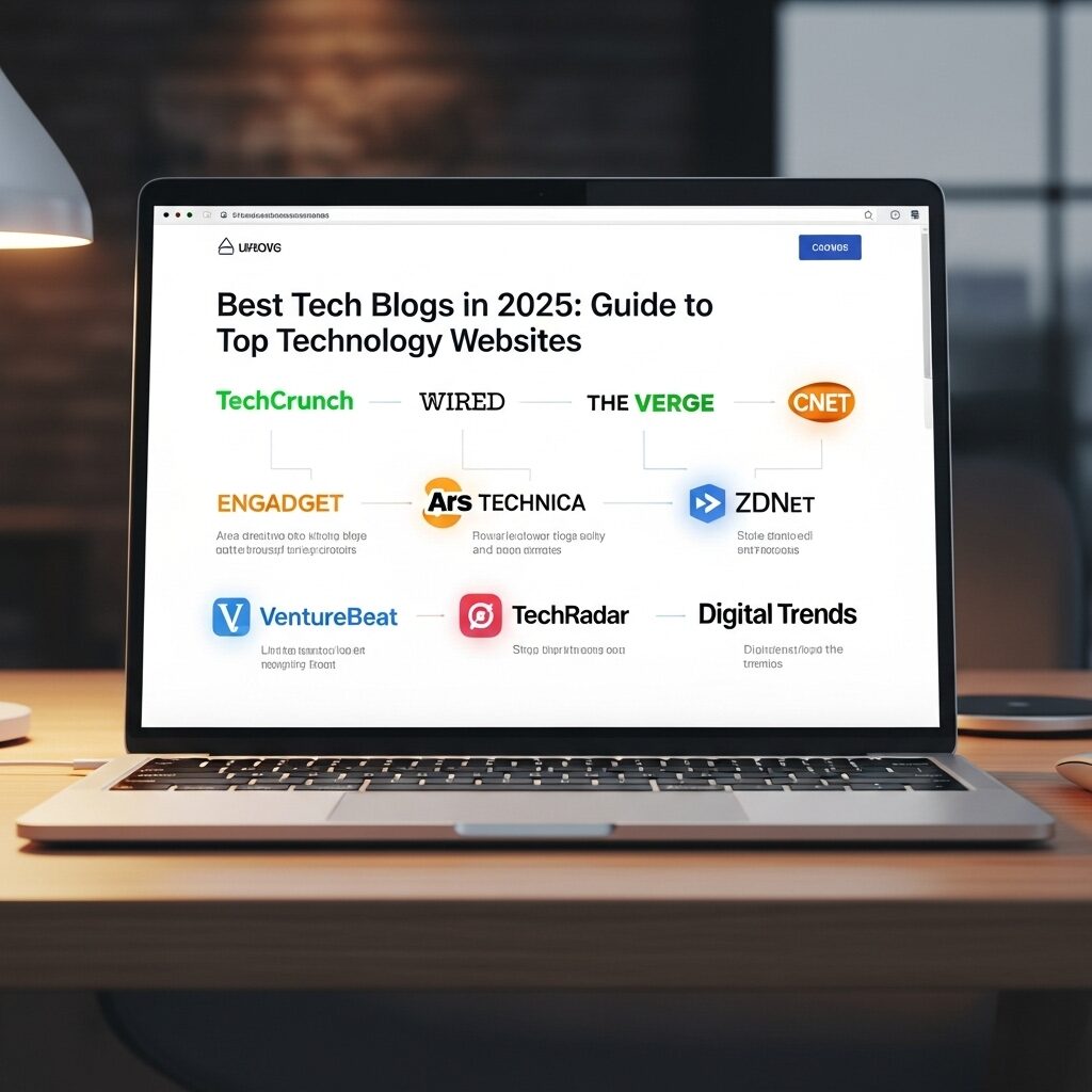 Best Tech Blogs in 2025 list on laptop screen